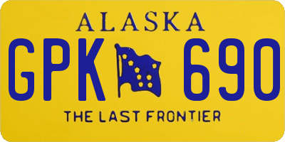 AK license plate GPK690