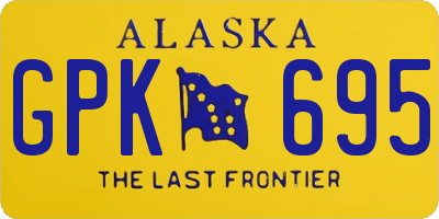AK license plate GPK695