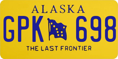 AK license plate GPK698