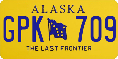 AK license plate GPK709
