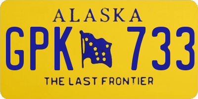 AK license plate GPK733