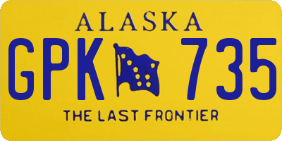 AK license plate GPK735