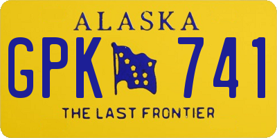 AK license plate GPK741