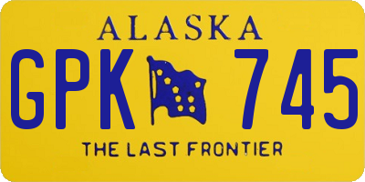 AK license plate GPK745