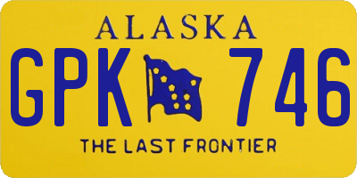 AK license plate GPK746