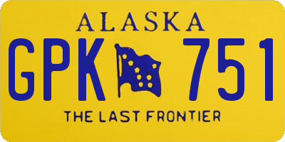 AK license plate GPK751