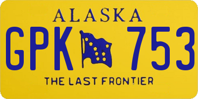 AK license plate GPK753
