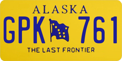 AK license plate GPK761