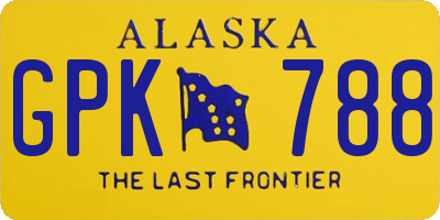 AK license plate GPK788