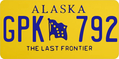 AK license plate GPK792