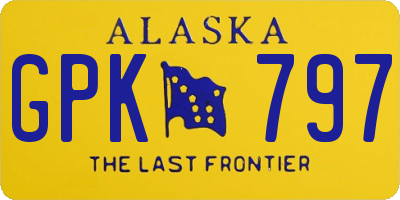 AK license plate GPK797
