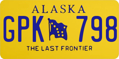 AK license plate GPK798