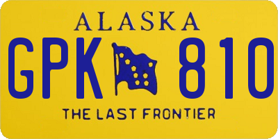 AK license plate GPK810