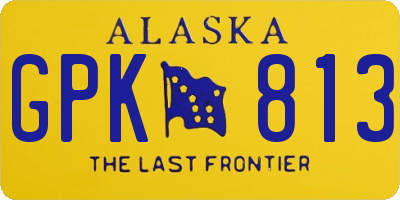 AK license plate GPK813