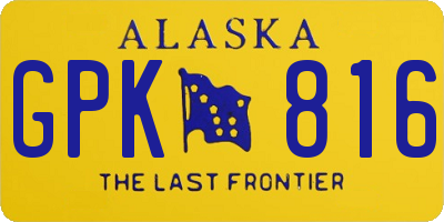 AK license plate GPK816