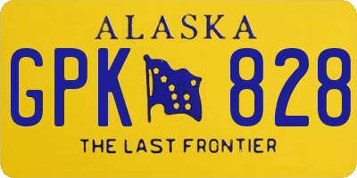 AK license plate GPK828