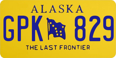 AK license plate GPK829