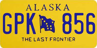 AK license plate GPK856