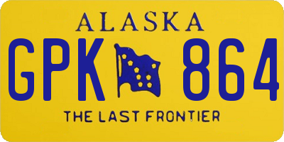 AK license plate GPK864