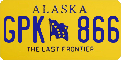 AK license plate GPK866
