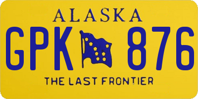 AK license plate GPK876