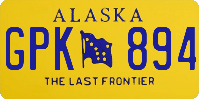 AK license plate GPK894