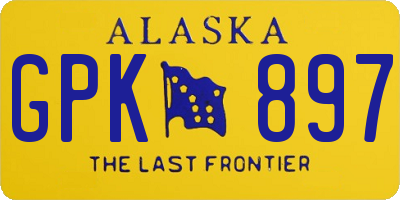 AK license plate GPK897