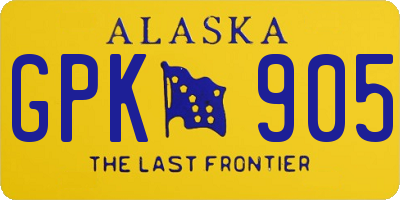 AK license plate GPK905