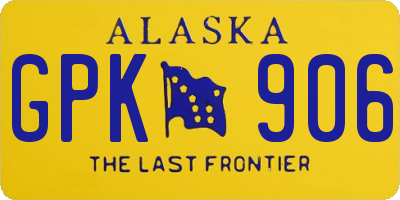 AK license plate GPK906
