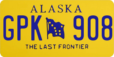 AK license plate GPK908