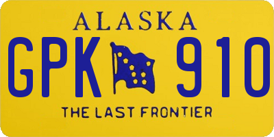 AK license plate GPK910