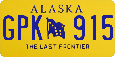 AK license plate GPK915
