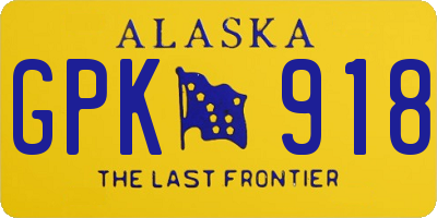 AK license plate GPK918