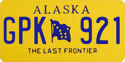 AK license plate GPK921