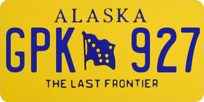 AK license plate GPK927