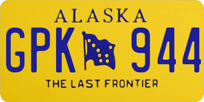 AK license plate GPK944