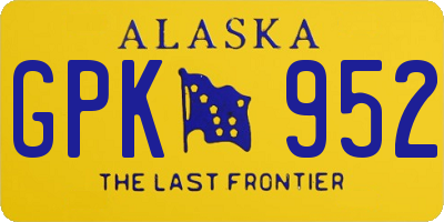 AK license plate GPK952
