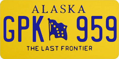 AK license plate GPK959