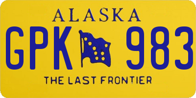 AK license plate GPK983