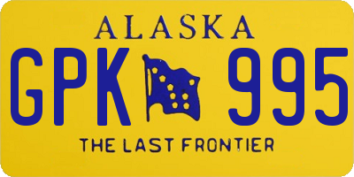 AK license plate GPK995