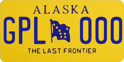 AK license plate GPL000