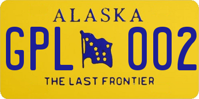 AK license plate GPL002