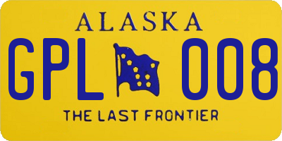 AK license plate GPL008