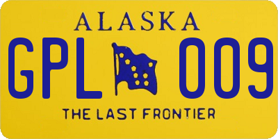 AK license plate GPL009