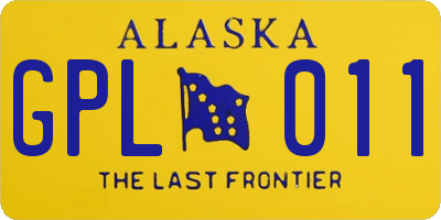 AK license plate GPL011