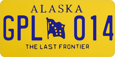 AK license plate GPL014