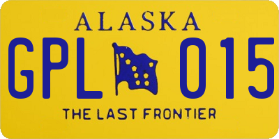 AK license plate GPL015