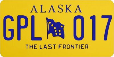 AK license plate GPL017