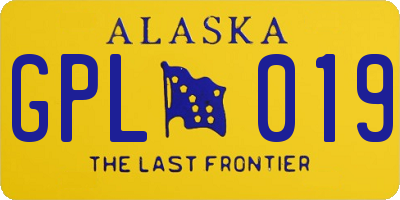 AK license plate GPL019