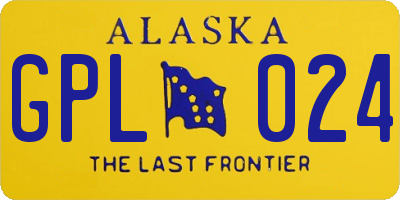AK license plate GPL024